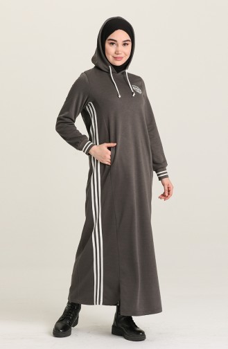 Gray Hijab Dress 13085