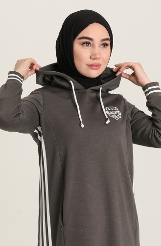 Gray Hijab Dress 13085