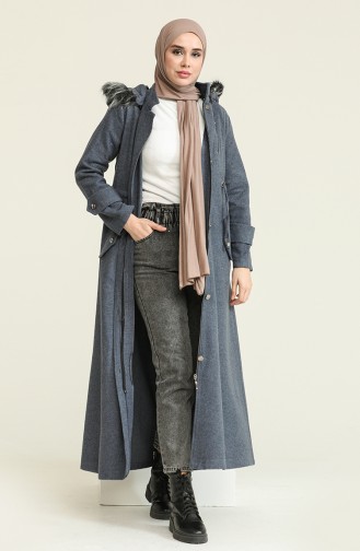 Indigo Coat 10392.İndigo