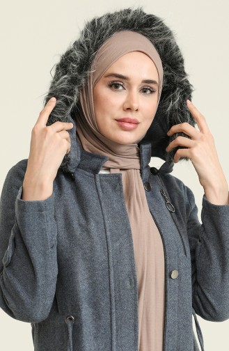 Indigo Coat 10392.İndigo