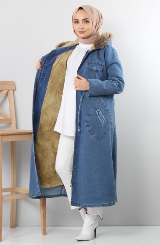 Gefallte Jeans Cape 9493-01 Jeans Blau 9493-01