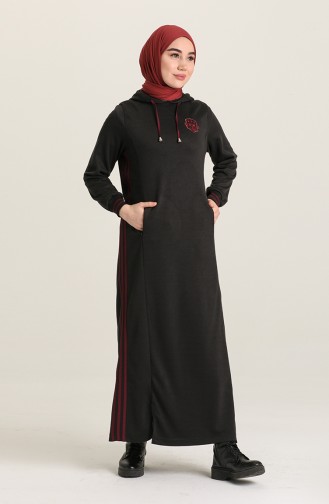 Schwarz Hijab Kleider 13082