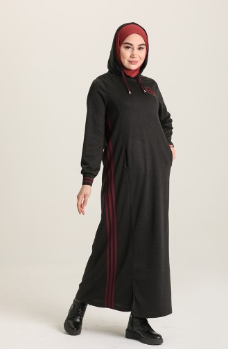 Schwarz Hijab Kleider 13082