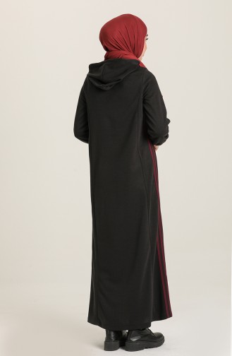 Schwarz Hijab Kleider 13082