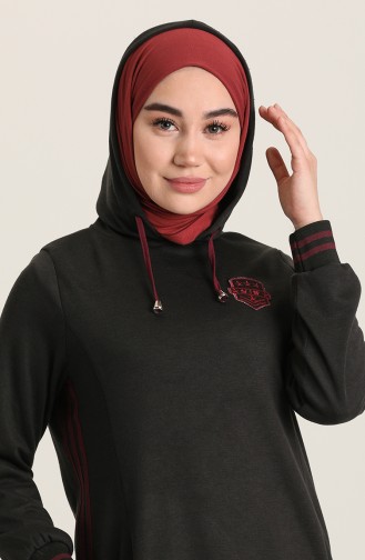 Schwarz Hijab Kleider 13082