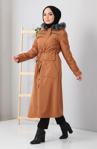 Tan Winter Coat 10348.Taba