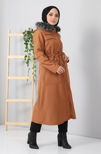 Tan Winter Coat 10348.Taba