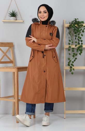 Tan Winter Coat 10384.Taba