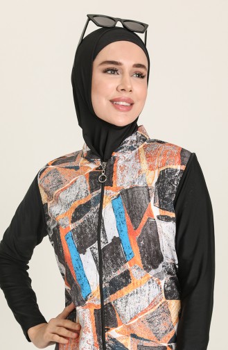 Orange Hijab Badeanzug 2002T