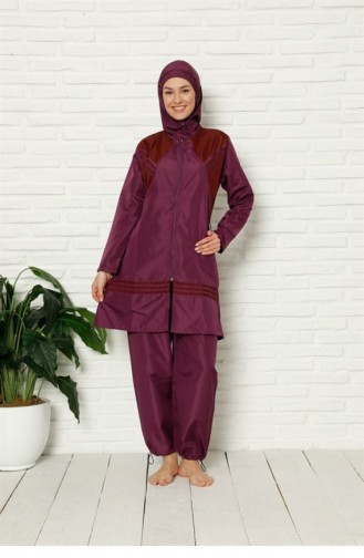 Purple Modest Swimwear 2658.Mor