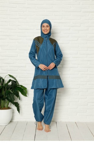Indigo Modest Swimwear 2659.İndigo
