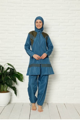 Indigo Swimsuit Hijab 2659.İndigo