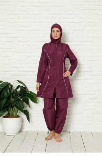 Lila Hijab Badeanzug 2666.Mor