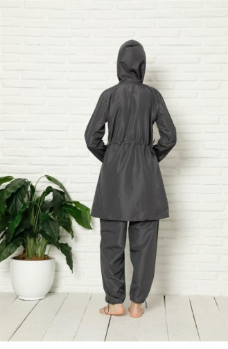 Rauchgrau Hijab Badeanzug 2667.Füme