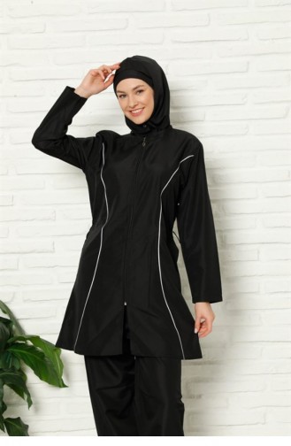 Schwarz Hijab Badeanzug 2669.Siyah