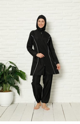 Schwarz Hijab Badeanzug 2669.Siyah