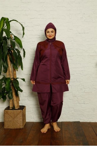 Purple Swimsuit Hijab 2677.Mor