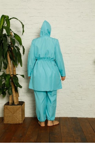 Turquoise Modest Swimwear 2678.Turkuaz