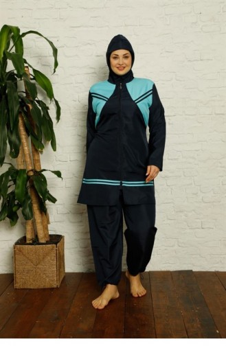 Maillot de Bain Hijab Bleu Marine 2681.Lacivert