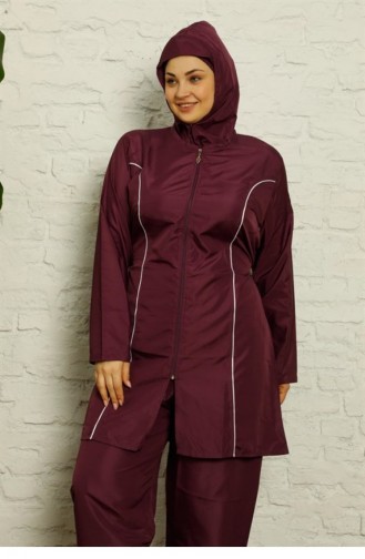 Lila Hijab Badeanzug 2685.Mor