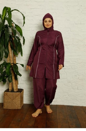 Lila Hijab Badeanzug 2685.Mor