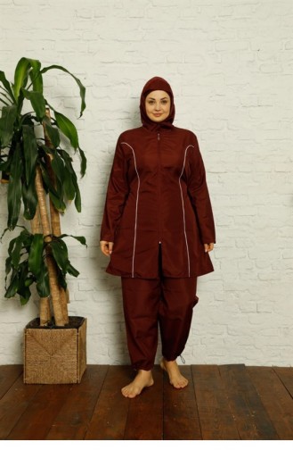 Maillot de Bain Hijab Bordeaux 2687.Bordo