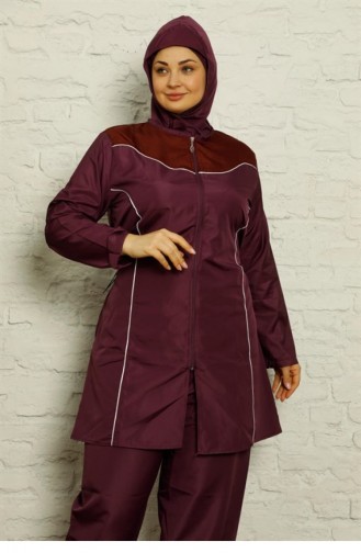 Lila Hijab Badeanzug 2693.Mor