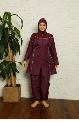 Lila Hijab Badeanzug 2693.Mor