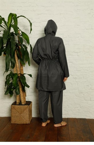 Rauchgrau Hijab Badeanzug 2694.Füme