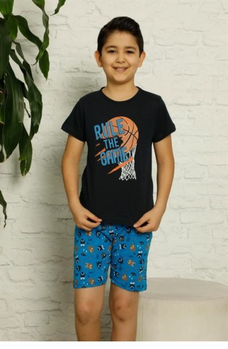 Black Baby and Children`s Pajama Set 2875.Siyah