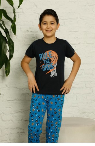 Black Baby and Children`s Pajama Set 2877.Siyah