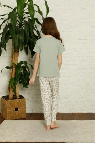 Ensemble de Pyjamas Bébé et Enfant Vert eau 2881.Su Yeşili