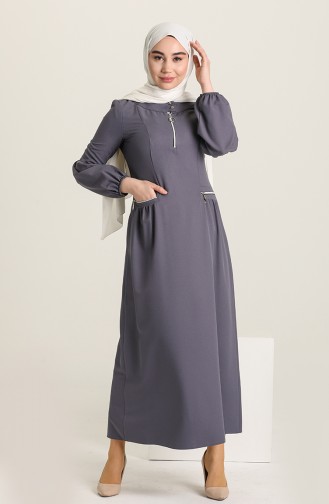 Anthrazit Hijab Kleider 12213