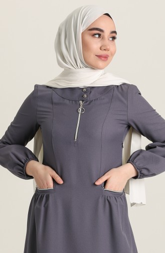 Anthrazit Hijab Kleider 12213