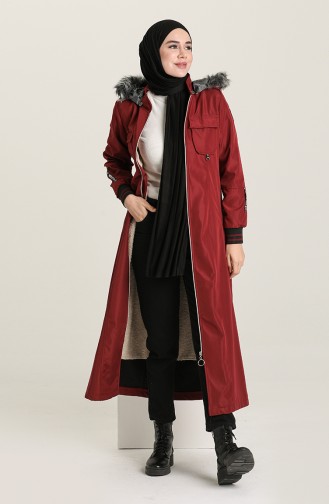 Claret Red Winter Coat 11000.Bordo