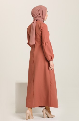Lachsrosa Hijab Kleider 12214