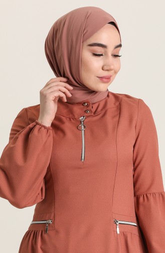 Robe Hijab Saumon 12214