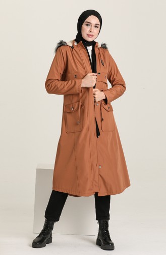 Kuşgözü Detaylı Mont 10341 Taba