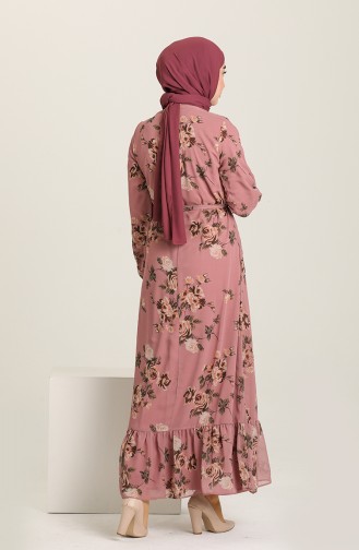 Powder Hijab Dress 3114-02