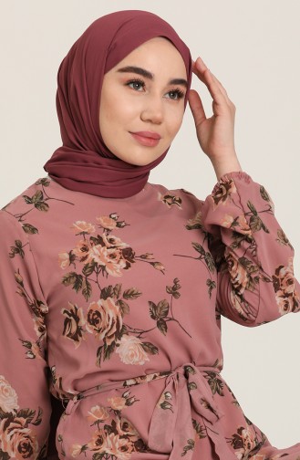 Powder Hijab Dress 3114-02