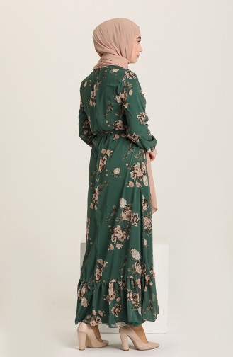 Robe Hijab Vert emeraude 3114-06