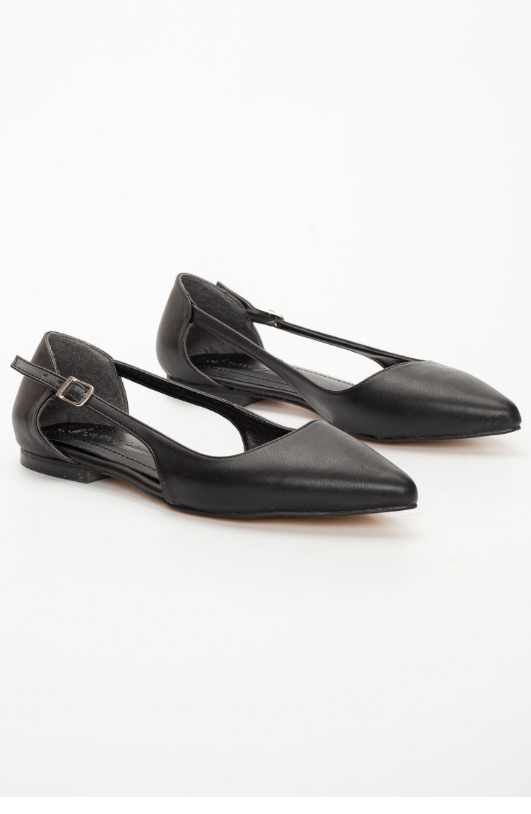 Black Women`s Flats 00000693CLT Sefamerve