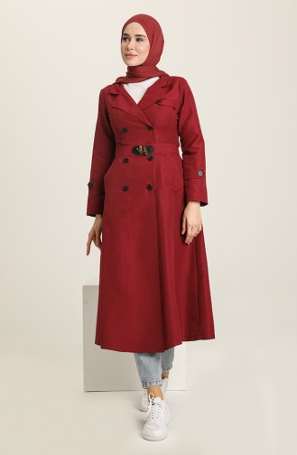 Claret Red Trenchcoat 8684.Bordo
