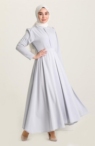 Ice Blue Hijab Dress 4102-02