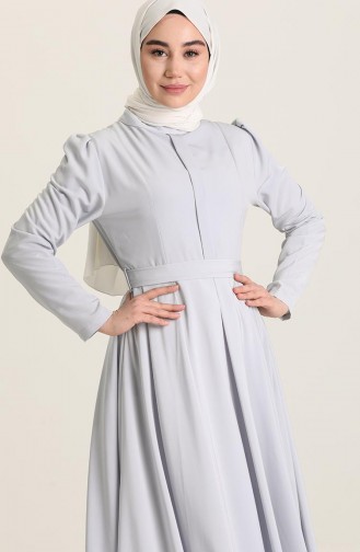 Ice Blue Hijab Dress 4102-02