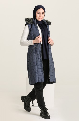 Blau Strickjacke 9462.Mavi