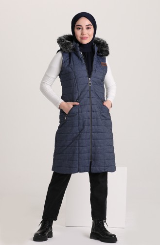 Blau Strickjacke 9462.Mavi