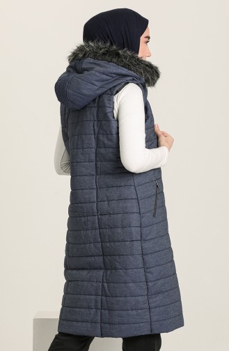 Blau Strickjacke 9462.Mavi