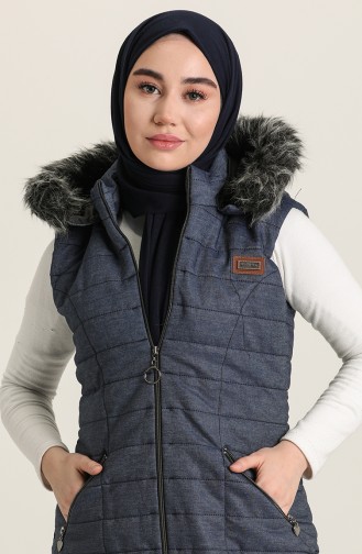 Blau Strickjacke 9462.Mavi