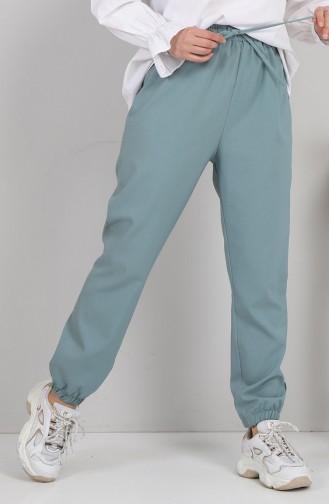 Lastik Detaylı Pantolon 10266 Mint